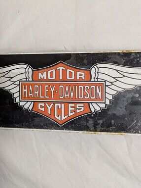 Harley-Davidson Wings Porcelain Sign Ande Rooney 2004 Licensed Decor